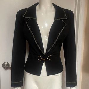 Vintage Horsebit jacket gold buckle Blazer elegant gold hardware by David Cline